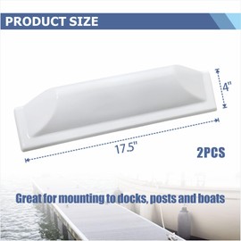 Boat Dock Corner Bumper Guard, Heavy Duty Marine Dock Edge Protector for Piling, Pontoon,Yacht,17.5" L(1 PCS)