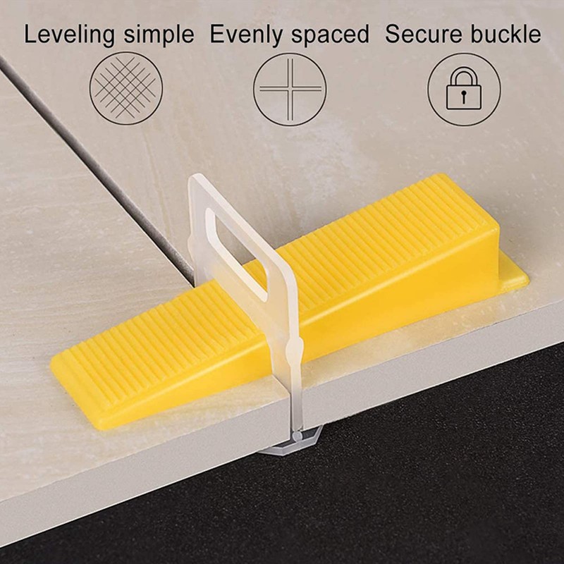 Candeon 200pcs Tile Leveling System Clips, Tile Leveling Spacers Clips