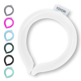 Neck Cooling Tube,Cooling Wrap for Summer,Reusable Ice Neck Ring Wearable Body Cooling Products for Heat Outdoor Sports(White)
