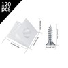120 Pcs Drawer Wedges with Screws, Drawer Bottom Support Brackets,