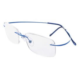 Eyekepper Titanium Rimless Reading Glasses Readers Women Blue +1.25