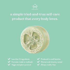 Honey Belle Sandalwood Patchouli Exfoliating Loofah Soap 2-Pack - Exfoliating Bar Soap with Loofah Inside - Cleansing, Moisturizing, Nourishing, Scrubby Soap - Plant-Based, Eco-Friendly, Vegan