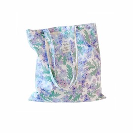 Kehpish Cotton Canvas Tote Bag Reusable Soft Grocery Cloth Bag Floral Shoulder Bag for Beach Travel Shopping