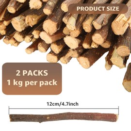 WOPPLXY 2000 Gram Twigs for Crafts - 4.7 Inch Length 0.2-0.4 Inch in Diameter Natural Twigs Sticks Wood Log Sticks Wood Craft Sticks Twigs Small Wood Twigs Wood Sticks for Crafts, DIY School Projects