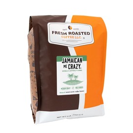 Fresh Roasted Coffee, Jamaican Me Crazy Flavored Coffee, 5 lb (80 oz), Medium Roast, Kosher, Ground