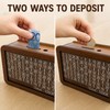 Wooden Savings Challenge Money Box – Reusable Cash Storage Piggy