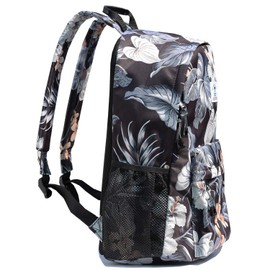 Forever cultivate Original Floral Leaf Travel Backpack,Waterproof Gym Backpack Suitable for Travel,Gym,Shopping,Yoga,Hiking,Beach (I)