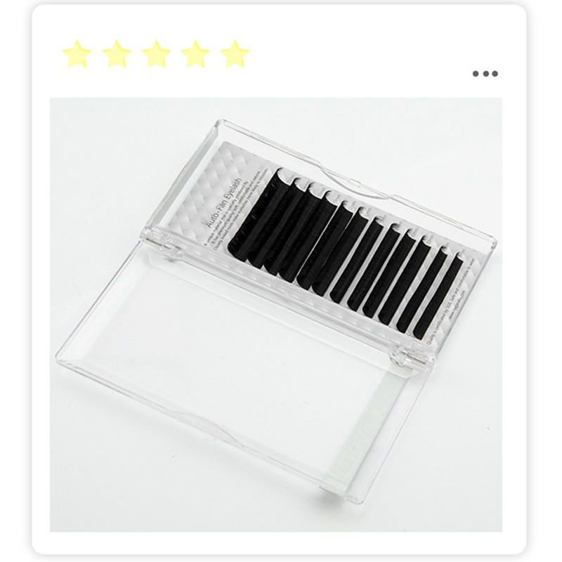 Auto Fan False Eyelashes Women Professional Salon Black Volume False