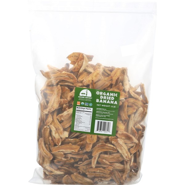 Mavuno Harvest Dried Banana Chips Fruit Snacks, 5 Lb (Pack