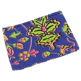 GURU SHOP Colourful Boho Purse, Upcyceling Fabric Purse, Dark Blue, Men/Women, Cotton, Size: One Size, 10 x 13 x 1 cm, blue, Casual