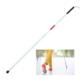 スタートサイド 白杖 軽量 折りたたみ 盲人用 ロング杖 杖 (白ホワイト)