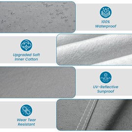 Car Cover for All Weather Hail UV Waterproof Fit 1992 1993 1994 1995 1996 1997 Volvo 960 Sedan - Premier Series (Gray)