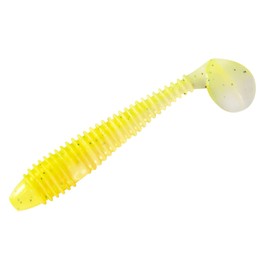 Dr.Fish 20 Pack Paddle Tail Swimbait Soft Fishing Lure Soft Plastic Bass Fishing Lures Worm Drop Shot Bait Trout Crappie Freshwater 1.4'' Fluorescent Yellow