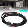 2RCA Cable, 5mm Durable Gold Plated Plug Copper Conductor 2RCA