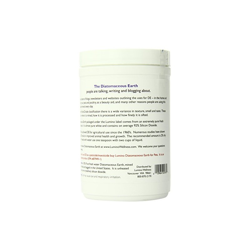 Lumino Home Diatomaceous Earth Fresh Water, Food Grade Pure, 9