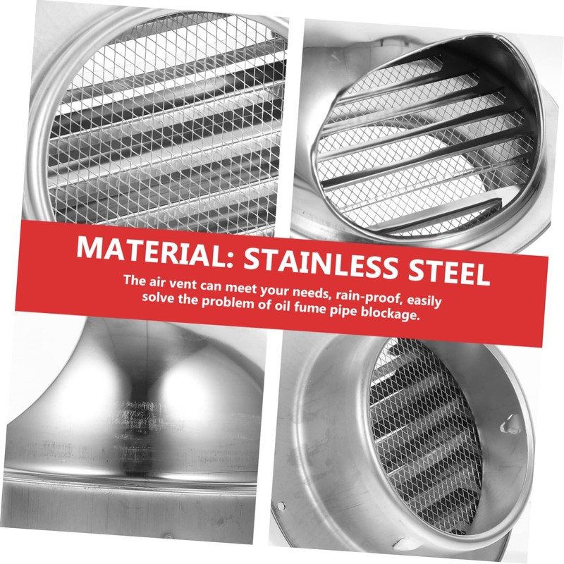 Mipcase Stainless Steel Soffit Vent Cover Rainproof Exhaust Vent for