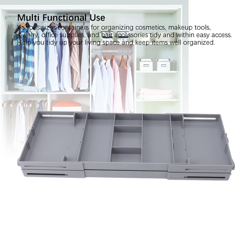 Drawer Organizer, Expandable Foldable Versatile Bathroom and Vanity Desk Drawer