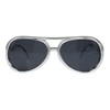 Bristol Novelty BA244 Rock Star Sunglasses, Mens, Silver, One Size