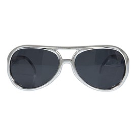 Bristol Novelty BA244 Rock Star Sunglasses, Mens, Silver, One Size