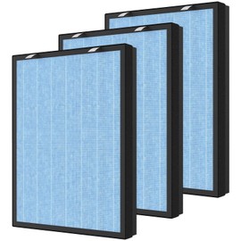 FCFMY 3 Packs HSP002 True HEPA Air Filter Replacement Compatible with Smart Purifier for Home, Large Room - HSP002, 2.0 (H13 True HEPA)