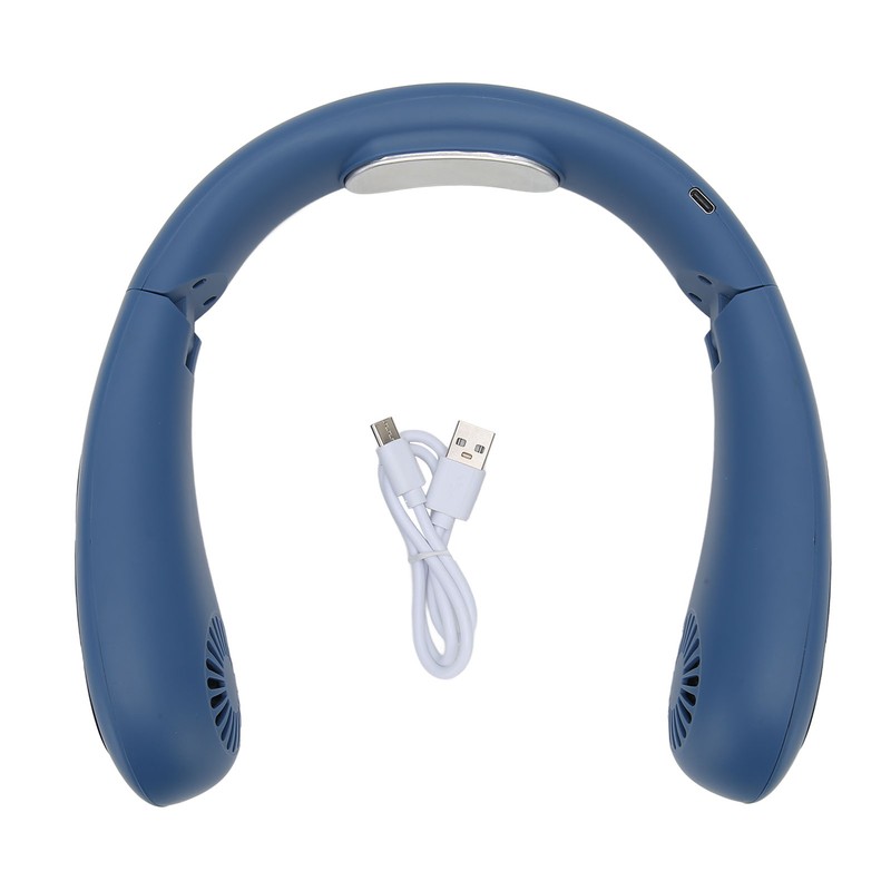 Bladeless Neck Fan USB Charging LED Digital Display 3 Speeds