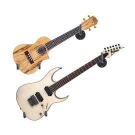 Luckyaa Guitar Wall Mount Hanger for Acoustic/Electric/Classical Guitar, Ukulele, Banjo and Mandolin Bracket Slat Wall Horizontal Guitar Holder Bass Stand Rack Hook