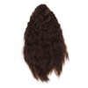 Women Long Brown Wavy Wig Heat Resistant Soft Fluffy Brown