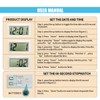 JOYCOURT Small Electronic Dashboard Car Time Clock Self-Adhesive Mini Car