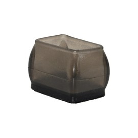 Flyshop Chair Leg Floor Protectors with Felt Pads, Chair Leg Caps for Hardwood Floors Free Moving Rectangle Large Black Size 24 Pack 1.5" to 2" x 1" to 1.5"