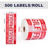 4 x 6 Inch Fragile Stickers Handle with Care 500