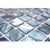 Mosaic Tile Blue Grey Mix Scallop Base 1 Sheet