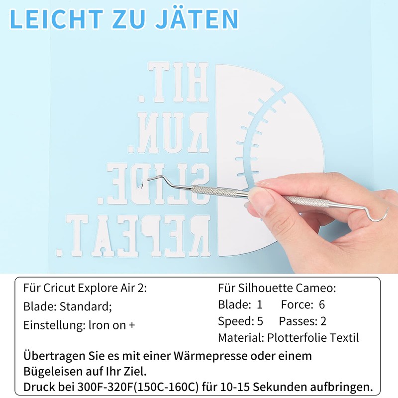 Lya Vinyl White Plotter Film Textile, 30.5 cm × 3