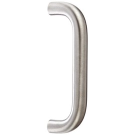 Rockwood 110.26D Brass Straight Solid Door Pull for 1-3/4" Door, 1" Diameter x 8" Center-to-Center, Type 1 Through-Bolt Mount, Satin Chrome Plated Finish