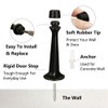 2 Pack Door Stoppers, Zinc Alloy Wall Mounted Door Stop