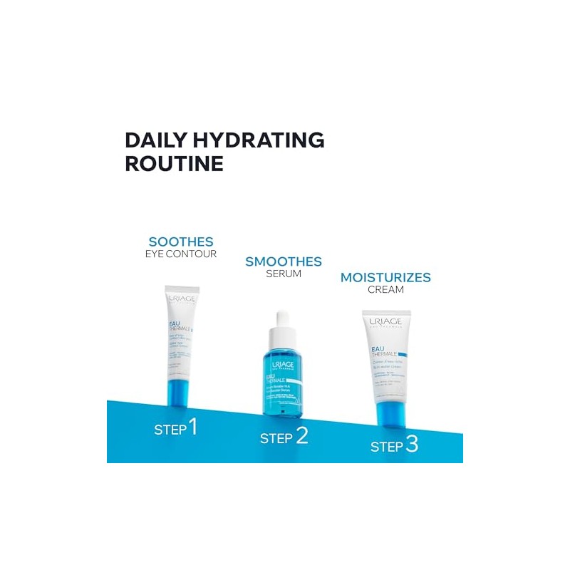 Uriage Eau Thermale Crema Facial Hidratante Ácido Hialurónico Hidratación Horas