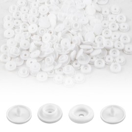 100 Sets T5 Plastic Snaps No-Sew Snap Buttons for Sewing and Crafting Snap Fastener Setter for Clothing Diapers Bibs Rain Coat Crafts
