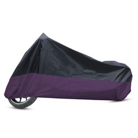 Partuto Motorcycle Cover Bike All Season Waterproof Dustproof Protective Outdoor Motorbike Rain Cover 190T XL Black Purple for Harley Davidson Sportster 883 1200 Dyna Touring Replacement