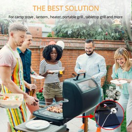 GASLAND Propane Regulator, Low Pressure Regulator with 5 Feet Propane Hose, CSA Certified QCC1 Type1 Connection Propane Gas Regulators for Propane Appliances Grill Camping Stove, Durability Safety