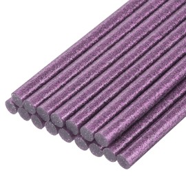 sourcing map Mini Hot Glue Gun Sticks 8-inch x 0.27-inch for Glue Gun, Glitter Purple 16pcs