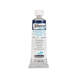 Schmincke - NORMA® Blue, 21420009, finest water-based artists' oil colors, highly pigmented, lightfast, vegan, Phthalo blue, 35 ml