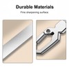 Double Sided Stainless Steel Nail File, Manicure Tool with Keychain