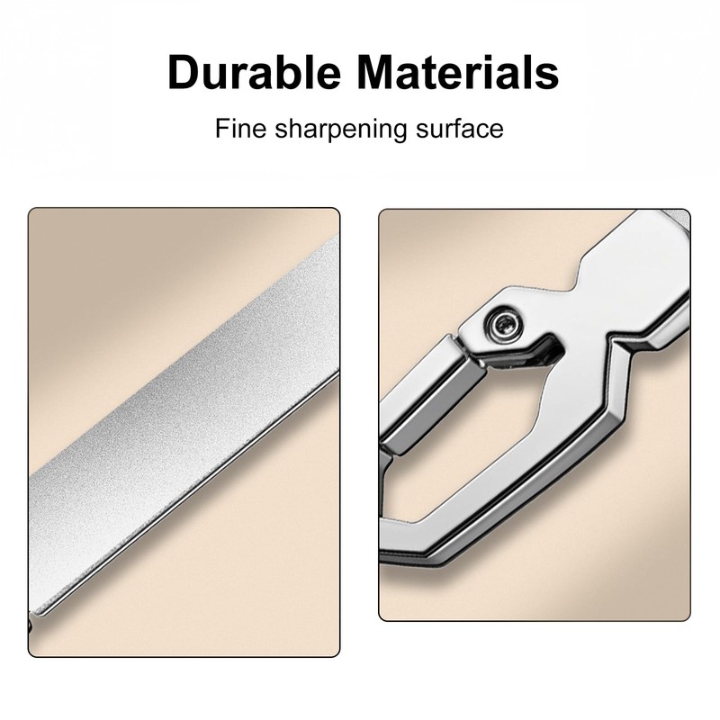 Double Sided Stainless Steel Nail File, Manicure Tool with Keychain