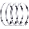 4 Pieces Adjustable 304 Stainless Steel Duct Clamps Hose Clamp