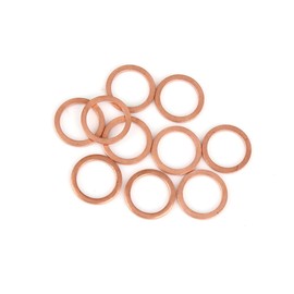 ACROPIX 12 x 16 x 1.5mm Car Copper Washer Flat Sealing Gasket Ring Spacer - Pack of 10