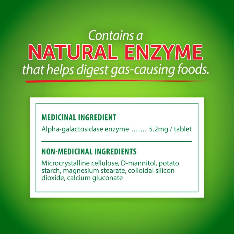 Beano Tablets, Digestive Enzyme Supplements for Gas Relief - 30