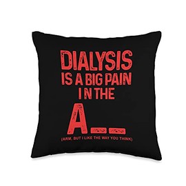 Funny Dialysis Design Men Women Dialysis Nurse Technicians Throw Pillow