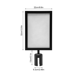 Jiabailie 4 Pcs Stanchion Sign Holder,Double Sided Sign Frame,Top Stand Poster Display for Crowd Control In Retail Stores,Sports Stadiums,Airports,Banks,Security Lines,Schools (8.6*12.6 in)