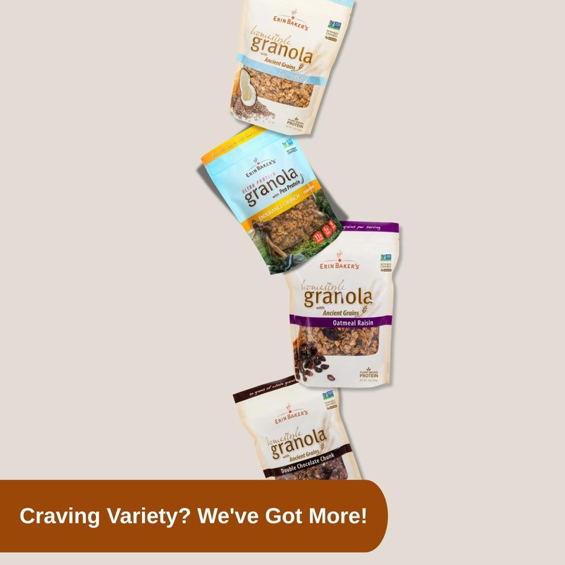 Erin Baker's Homestyle Granola Cereal with Ancient Grains, Fruit and