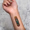 Azeeda 4 x 'Hero Skateboard' Temporäre Tattoos - Wasserfest, Hautfreundlich