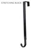 HL Home Adjustable Metal Wreath Hanger Over Front Doors, Black